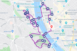 Map of Grand Segway Tour of Budapest